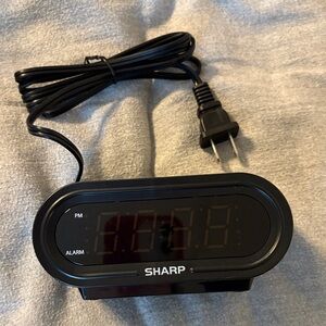 Sharp Black Digital Alarm Clock